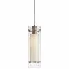 Dainolite Signature Pendant Light - 1-Light - 5-in X 15-in - Oil Brushed Bronze/Off-White -Dainolite Sales 330631025 MainImage frCA