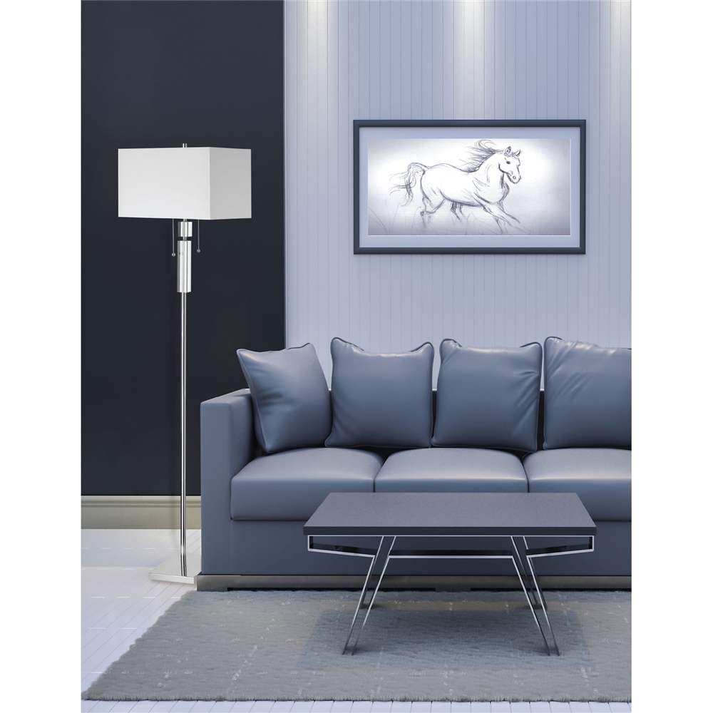 Dainolite Decorative Floor Lamp - 2-Light - Polished Chrome 4 Dainolite Decorative Floor Lamp - 2-Light - Polished Chrome - Image 2