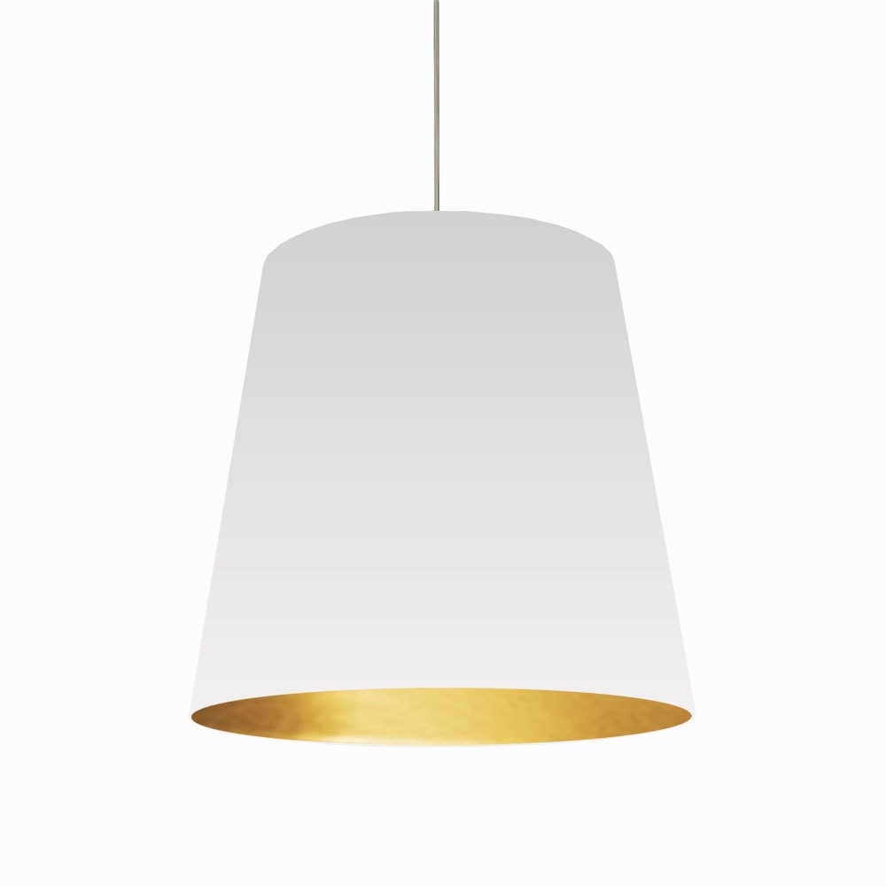 Dainolite Oversized Drum Pendant Light - 1-Light - 26-in X 26-in - White/Gold 4 Dainolite Oversized Drum Pendant Light - 1-Light - 26-in X 26-in - White/Gold - Image 2