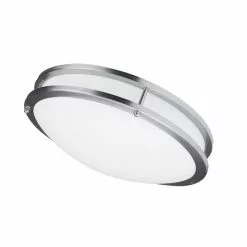Dainolite Flush Mount Light - 1-LED Light - 16-in X 4.25-in - Satin Chrome