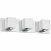 Dainolite Vanity Light - 3-Light - 19-in - Frosted Glass And Polished Chrome