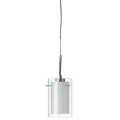 Dainolite Pendant Light - 1-Light - 4.5-in X 7.25-in - Chrome