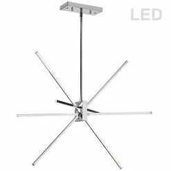 Dainolite Summit Pendant Light - 4-Light - 28-in X 28-in - Polished Chrome