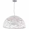Dainolite Coral Pendant Light - 1-Light - 20-in X 10.75-in - Matte White -Dainolite Sales 330719316 MainImage 001