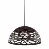 Dainolite Coral Pendant Light - 1-Light - 16-in X 8.75-in - Matte Black -Dainolite Sales 330719328 MainImage frCA