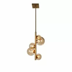 Dainolite Glasglow Pendant Light - 5-Light - 10.37-in X 17.25-in - Vintage Bronze