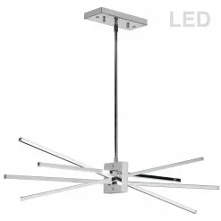 Dainolite Summit Pendant Light - 4-Light - 34-in X 12-in - Polished Chrome
