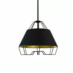 Dainolite Rockwell Pendant Light - 1-Light - 15-in X 12.5-in - Black