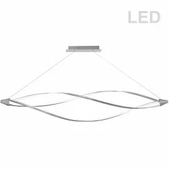 Dainolite Seli Pendant Light - 3-Light - 72-in X 32-in - Satin Chrome