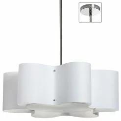 Dainolite Zulu Pendant Light - 3-Light - 24-in X 8.5-in - White