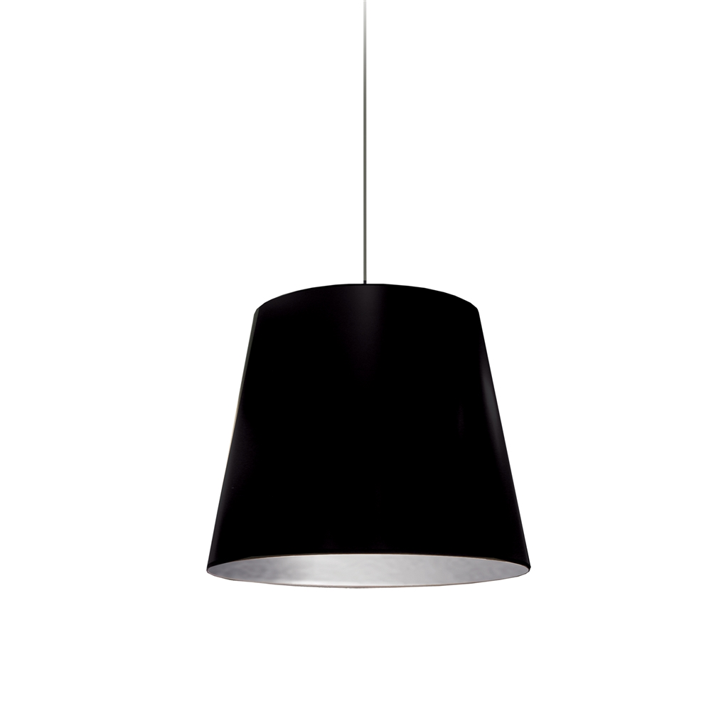 Dainolite Oversized Drum Pendant Light - 1-Light - 14-in X 14-in - Black/Silver 3 Dainolite Oversized Drum Pendant Light - 1-Light - 14-in X 14-in - Black/Silver