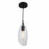 Dainolite Abba Pendant Light - 1-Light - 5-in X 12-in - Black/Glass -Dainolite Sales 330720814 MainImage frCA
