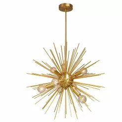 Dainolite Vega Pendant Light - 8-Light - 24-in X 24-in - Gold
