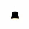 Dainolite Oversized Drum Pendant Light - 1-Light - 8-in X 8-in - Black/Gold