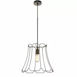 Dainolite Belenko Pendant Light - 1-Light - 16-in X 14-in - Matte Black -Dainolite Sales 330720886 MainImage 001