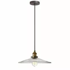 Dainolite Signature Pendant Light - 1-Light - 14-in X 7-in - Vintage Steel