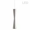 Dainolite Signature Pendant Light - 1-Light - 2-in X 12.25-in - Satin Chrome