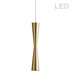 Dainolite Signature Pendant Light - 1-Light - 2-in X 12.25-in - Vintage Bronze