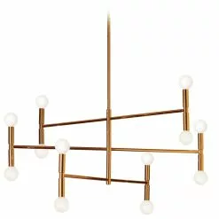 Dainolite Ava Chandelier - 12-Light - 15-in X 31-in - Vintage Bronze
