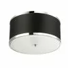 Dainolite Zuri Flush Mount Light - 3-Light - 15-in - Polished Chrome/Black -Dainolite Sales 330721048 MainImage frCA