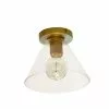 Dainolite Roswell Flush-Mount Light - 1-Light - 9-in X 7.3-in - Aged Brass -Dainolite Sales 330730435 MainImage 001
