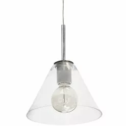 Dainolite Roswell Pendant Light - 1-Light - 9-in X 10.5-in - Satin Chrome