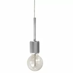 Dainolite Roswell Pendant Light - 1-Light - 1.9-in X 6.3-in - Satin Chrome