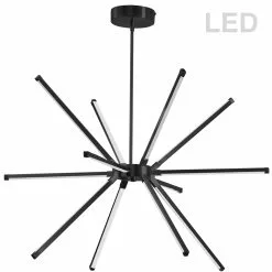Dainolite Array Chandelier - 12-Light - 20.5-in - Matte Black