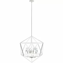 Dainolite Archello Chandelier - 6-Light - 25-in - Matte White