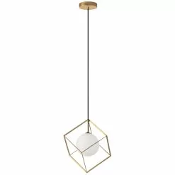 Dainolite Thomson Pendant Light - 1-Light - 11-in X 13.4-in - Gold
