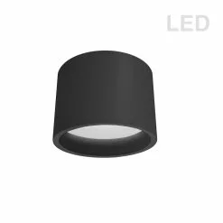 Dainolite Echo Flush-Mount Light - 1-Light - 9.75-in X 7-in - Matte Black