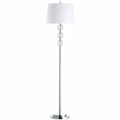 Dainolite Rose Floor Lamp - 1-Light - 62.5-in - Polished Chrome