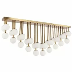Dainolite Megallan Flush-Mount Light - 30-Light - 40.35-in X 18-in - Aged Brass
