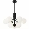 Dainolite Amanda Chandelier - 9-Light - 15.75-in - Matte Black