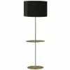 Dainolite Tablero Floor Lamp - 1-Light - 64-in - Aged Brass/Black