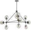 Dainolite Domi Chandelier - 10-Light - 24-in - Matte Black