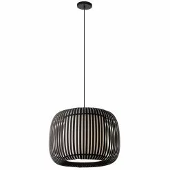 Dainolite Mia Pendant Light - 1-Light - 18-in X 15-in - Matte Black
