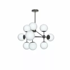 Dainolite Domi Chandelier - 9-Light - 17-in - Black