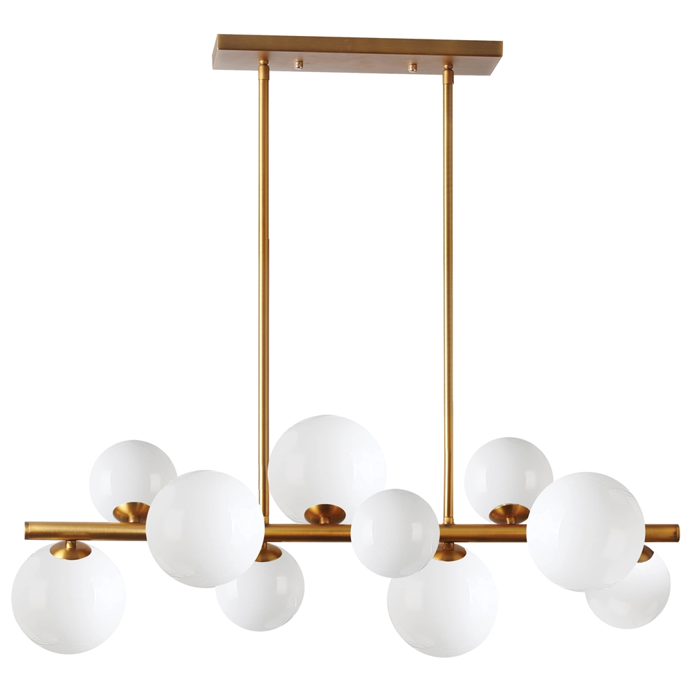 Dainolite Glasgow Pendant Light - 10-Light - 31-in X 11-in - Vintage Bronze/White 3 Dainolite Glasgow Pendant Light - 10-Light - 31-in X 11-in - Vintage Bronze/White