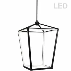 Dainolite Cage Chandelier - 12-Light - 26-in - Matte Black