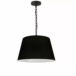 Dainolite Brynn Pendant Light - 1-Light - 14-in X 7-in - Black