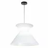 Dainolite Patricia Pendant Light - 1-Light - 18-in X 11.5-in - Black And White