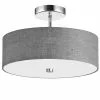 Dainolite Semi-Flush Mount Light - 3-Light - 14.25-in - Polished Chrome And Grey -Dainolite Sales 330733680 MainImage 001
