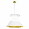 Dainolite Patricia Pendant Light - 1-Light - 18-in X 11.5-in - Aged Brass/White And Gold -Dainolite Sales 330733694 MainImage 001