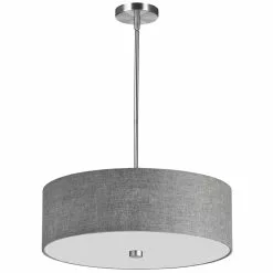 Dainolite Everly Pendant Light - 4-Light - 20-in X 5-in - Polished Chrome