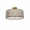 Dainolite Semi-Flush Mount Light - 3-Light - 17-in - Aged Brass And White -Dainolite Sales 330733705 MainImage 001