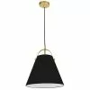 Dainolite Emperor Pendant Light - 1-Light - 13-in X 11-in - Aged Brass/Black -Dainolite Sales 330733726 MainImage 001