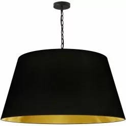 Dainolite Brynn Pendant Light - 1-Light - 32-in X 16-in - Black And Gold
