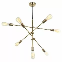 Dainolite Signature Pendant Light - 7-Light - 27.9-in X 21.6-in - Aged Brass