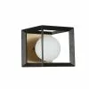 Dainolite Signature Vanity Light - 1-Light - 6-in - Black And Aged Brass -Dainolite Sales 330733841 MainImage 001